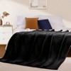 Soft Fleece Blanket, Queen Size, 90x90 Inches, Black, Lightweight, Fuzzy Plush for Couch, Sofa or Bed All Seasons. - 3 of 4