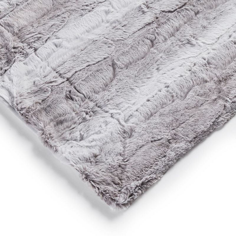 Cheer Collection Ultra Soft Leaf Design Throw Blanket - Marble Grey (50" x 60"), 5 of 9