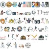 Wrapables Waterproof Vinyl Stickers for Water Bottles, Laptop, Phones, Skateboards, Decals for Teens, 100pcs, Baseball - 2 of 4