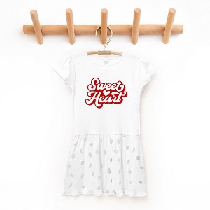 The Juniper Shop Sweet Heart With Heart Puff Print Toddler Graphic Dress - 1 of 3