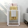 The Misty Moon Metal Freestanding Towel Rack 3 Tiers Hand Towel Holder Organizer for Bathroom Accessories Black / White - 3 of 4