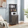 RISOKEYS Dining Room Kitchen with Wine Rack Sideboards Buffets Bar Cabinet Bar Cabinet,for Liquor and Glasses - 4 of 4