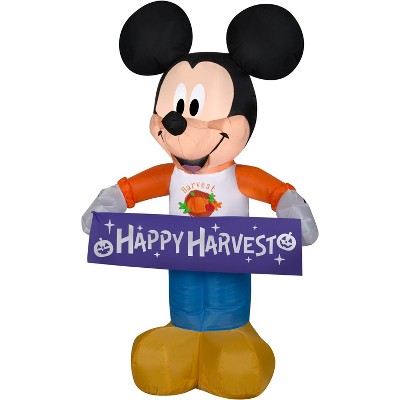 Gemmy Airblown Harvest Mickey Mouse Disney, 3.5 ft Tall, Multicolored