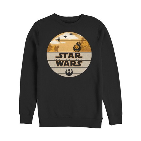 Men s Star Wars The Last Jedi BB 8 Profile Sweatshirt Black Small