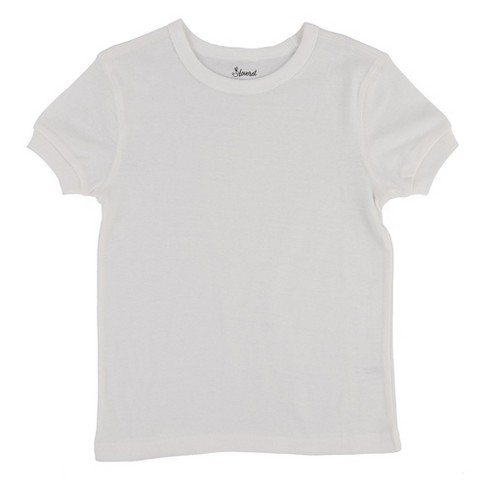 Leveret Kids & Toddler Girls Long Sleeve Uniform Cotton Dress Shirt White  (Size 5 Years) 