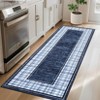 Modern Area Rug Ultra-Soft Throw Rugs Contemporary Plaid Accent Carpet Non-Shedding Bordered Floor Cover Foldable Thin Indoor Mat for Bedroom - 2 of 4