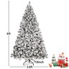 6ft Pre-Lit Holiday Christmas Tree w/ 1000 Snow Flocked Branches, 250 Warm White Lights - 4 of 4