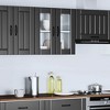 CLIHOME 2 Doors Contemporary Kitchen Wall Storage Cabinet Engineered Wood and Glass - 4 of 4