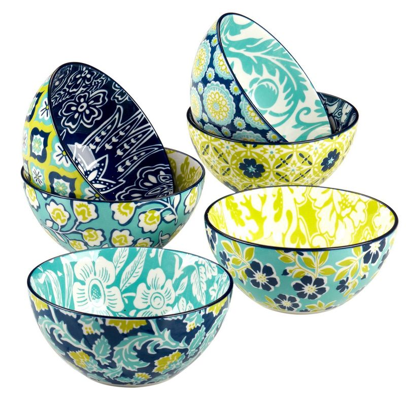 Certified International Set of 6 13oz Tapestry All Purpose Bowls, 1 of 11