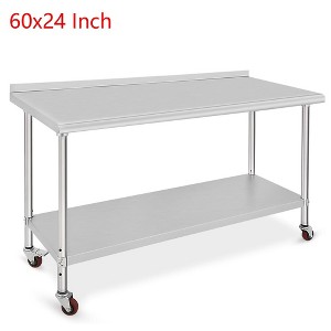 Food Prep Stainless Steel Table Commercial Workstation - 1 of 4