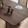 PexFix 67" x 33.5" Farmhouse Kitchen Dining Room Table Furniture Square Walnut Kitchen Table with Rattan Woven Legs for Kitchen Bar Living Room - 3 of 4