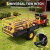 Lawn Mower Trailer ATV Dump Cart Tow Behind, Heavy Duty Steel Garden Utility Trailer with Removable Sides for Yard Lawn - 2 of 4