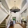 BAOURE Large Black Wagon Wheel Chandeliers 39 Inch, 24 Light Modern Farmhouse Chandelier, Rustic Round Candle chandelier for Dining Room Living Room - 3 of 4