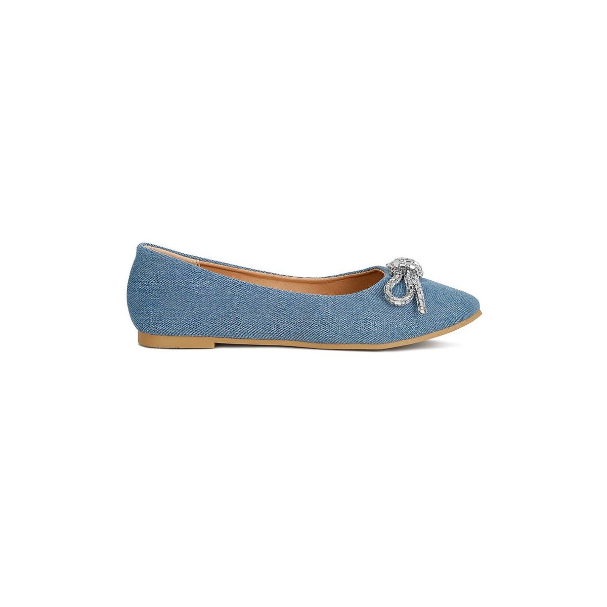 Обувь London Rag Womens Ellerby Embellished Bow Detail Ballet Flats 7 — фото 2