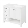 KIGFTSOD 36" Bathroom Vanity with Sink Top, Bathroom Vanity Cabinet with Two Doors and Two Drawers - 2 of 4