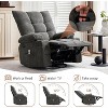 Swivel Rocker Recliner Chair with Heat and Massage,Swivel Rocking Single Sofa with Cup Holders - 3 of 4