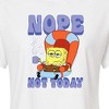 Women's - SpongeBob SquarePants - Not Today Spongebob Cropped Graphic T-Shirt - 2 of 4