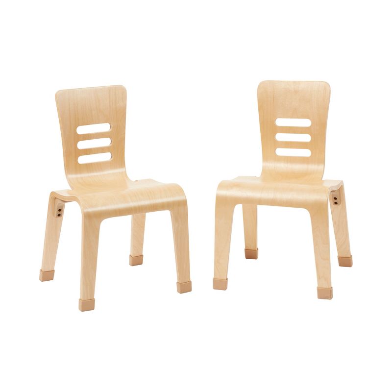 ECR4Kids Bentwood Chairs, Stackable School Chairs, Assembled, 2-Pack - Natural, 1 of 11