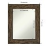 Amanti Art Fencepost Petite Bevel Wood Bathroom Wall Mirror - 4 of 4
