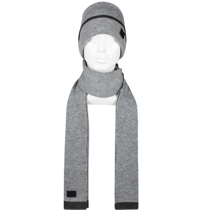 Levi's Men's Ultra Cozy Knit Beanie Hat and Scarf Set, 5 of 6