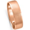 Pompeii3 6mm Brushed Round Polished Edge 14k Rose Gold Wedding Band - 2 of 4