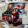 Lomsoe Christmas Moose Print Flannel Blanket - All Seasons Soft and Warm Perfect for Living Room Decor, Sofa, Bed, Travel - 3 of 4