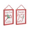 Transpac MDF Candy Cane Stripe Wall Decor Set of 2 Christmas Home Decorations - 3 of 3