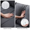 Striped 5-Seat Sectional Sofa: Convertible Ottoman, 2 Pillows - L-Shape for Living Room - 4 of 4