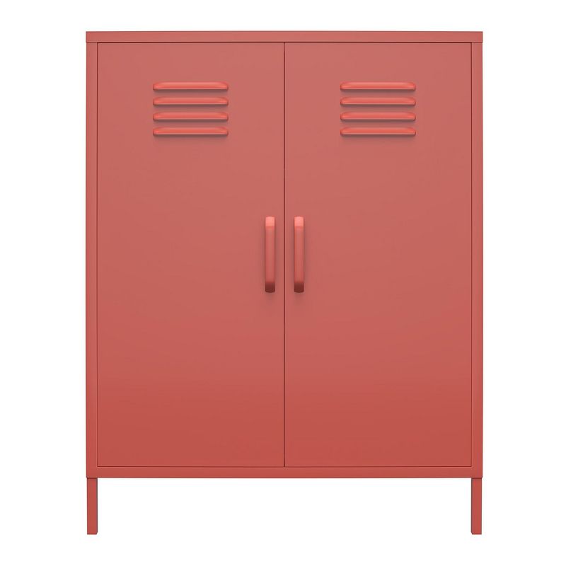 RealRooms Shadwick 2 Door Metal Locker Storage Cabinet, 1 of 11