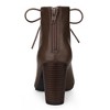 Allegra K Women's Peep Toe Lace Up Chunky Heel Ankle Booties - 4 of 4