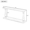 63'' Console Table with Pine Veneer Top and Storage Shelf,Vintage Vase Legs for Entryway or Living Room-Baofuwish - 4 of 4