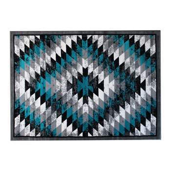 Masada Rugs Stephanie Collection Area Rug with Distressed Southwest Native American Design 1106