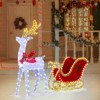 Karl Home 5FT Lighted Reindeer with Sleigh Christmas Outdoor Decorations - 3 of 4