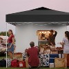 Acekool 10x10 Pop Up Canopy, Outdoor Canopy Tent with Removable Sidewall, Vented Roof, Wheeled Bag for Camping, Picnic, Beach, Black - 3 of 4