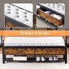 Queen Bed Frame, Full Size Bed Frame, with Headboard, Under Bed Storage,Safety Rounded Corners, Metal Slats Support, Easy Assembly - 3 of 4