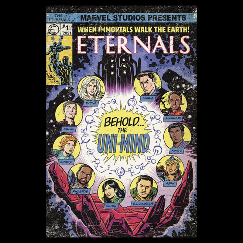 Boy's Marvel Eternals Retro Comic Book Cover T-Shirt, 2 of 6