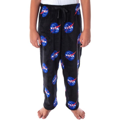 Beter Springen gedragen Nasa Boys' Meatball Logo Allover Print Ultra-soft Fleece Pajama Pants (8)  Black : Target