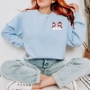 Snowman Family - Women's Garment Dyed Graphic Sweatshirt - 3 of 4
