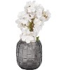 Decorative Glass Vase with Woven Finish for Living Room Decor - Modern Flower Vase for Home, Bedroom, and Office Decor - Gray - 4 of 4