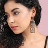SOHI Women's Antique Silver Party Drop Earrings - 3 of 4