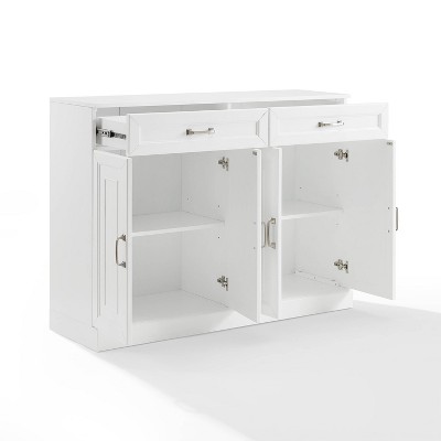 Stanton 53" White MDF and Birch Veneer Sideboard