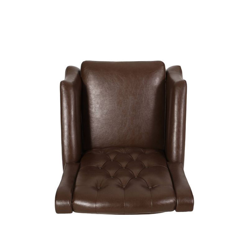 Sadlier Contemporary Faux Leather Tufted Pushback Recliner - Christopher Knight Home, 6 of 13
