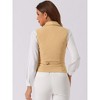 INSPIRE CHIC Women's Lapel Collar Dressy Versatile Racerback Waistcoat Suit Vest - 4 of 4