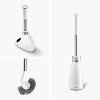Stainless Steel Toilet Brush with Caddy - Durable, Rust-Resistant Construction and Modern White Finish for a Stylish Bathroom - 4 of 4