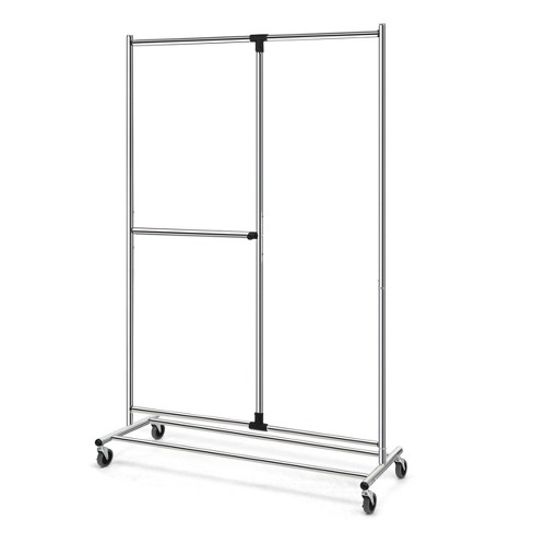 Costway Metal Garment Rack Free Standing Closet Organizer W/5 Shelves  Hanging Bar Black : Target