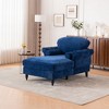 43.3''W Chenille Oversized Chaise Lounge Armchair with Wide Seat, Lazy Sleeper, and Rubber Wood Legs for Living Room and Bedroom - 4 of 4