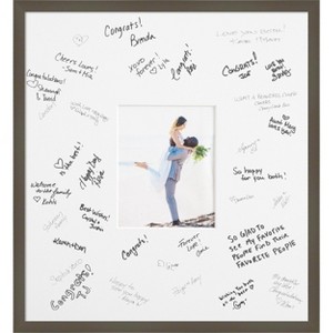Svelte Signature Mat Picture Frame – Guest Book Alternative for Weddings, Graduations, or Retirement – Autograph Photo Mat for Signature Board - 1 of 4