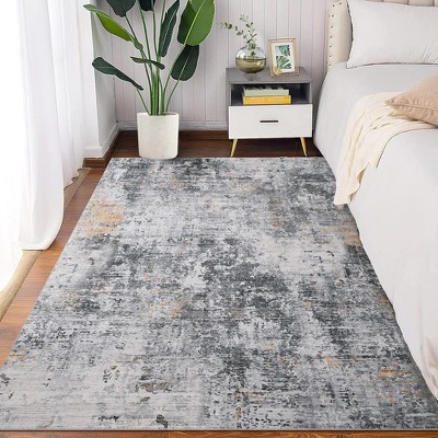 Garvee Modern Abstract Rug,Indoor Carpet with Non-Slip Backing Low Pile, Non-Shedding Floor Mat for Living Room Bedroom Dining Room Office