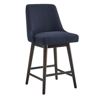 Spruce&Spring Upholstered Counter Height Swivel Barstool with Back