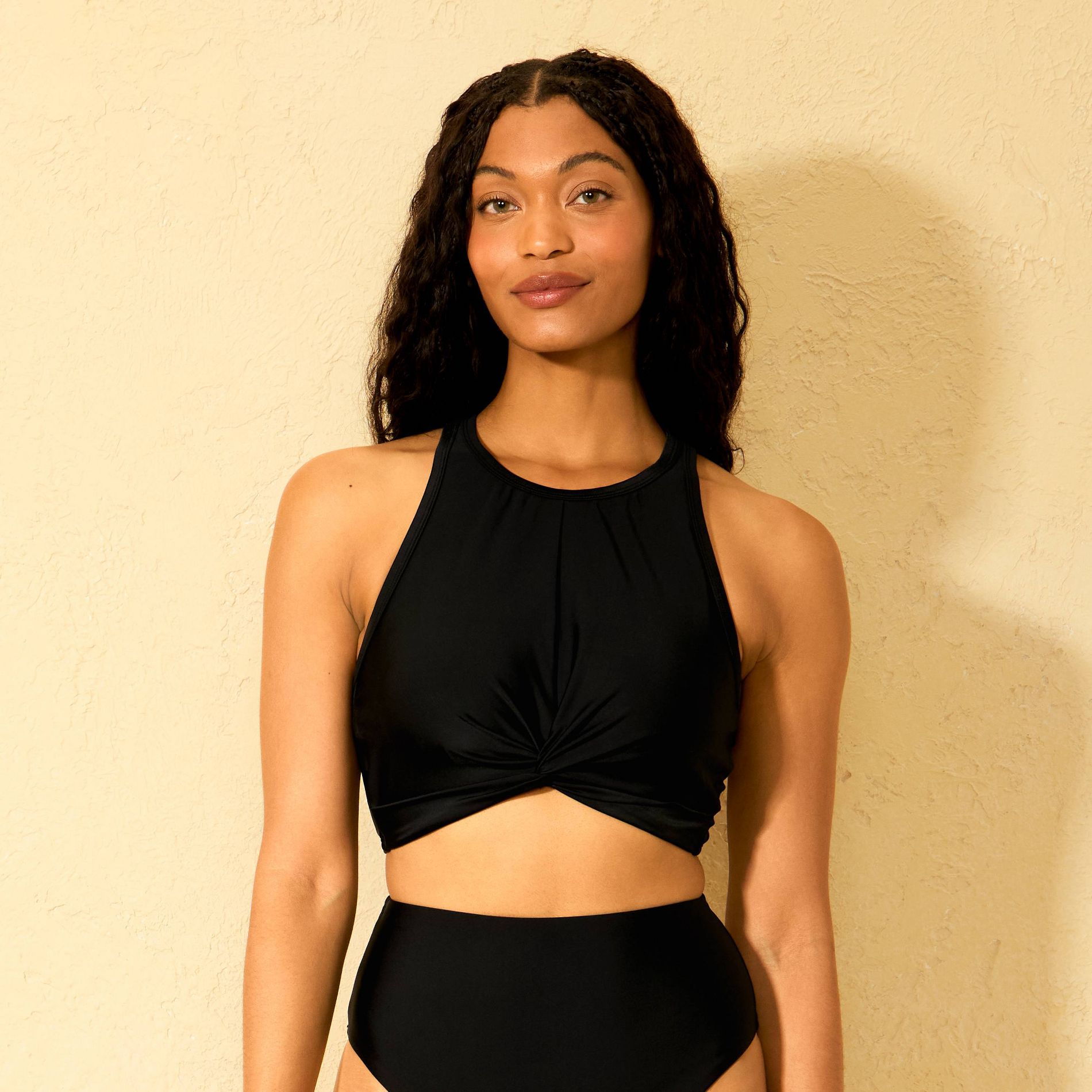 Women's Twist-Front High Neck Bikini Top - Shade & Shore™